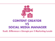 Content Creator vs Social Media Manager: Ruoli, Differenze e Sinergie per il Marketing Locale